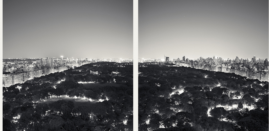 Josef Hoflehner<br /> <em>Central Park, Nights (diptych), New York City, New York, &nbsp;</em>2011<br /> Archival pigment ink prints<br /> 12 x 12" (each panel) &nbsp; Edition of 15<br /> 20 x 20" (each panel) &nbsp; Edition of 10<br /> 40 x 40" (each panel) &nbsp; Edition of 5<br /> 60 x 60" (each panel) &nbsp; Edition of 5<br /> <br />