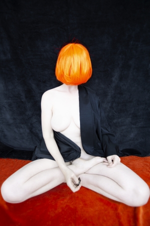 Polly Penrose, Black and Orange, Social Media Nude, 2019