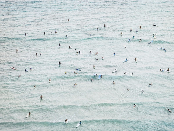 Josef Hoflehner<br /> <em>Waikiki Surfers, Honolulu Hawaii,&nbsp;</em>2013<br /> Archival pigment ink prints<br /> 32 x 41" &nbsp; &nbsp;Edition of 7<br /> 44 x 57" &nbsp; &nbsp;Edition of 9<br /> 62 x 82" &nbsp; &nbsp;Edition of 5<br /> <br />