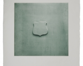 Stephen Hilger, Shield, 2020/2021, photogravure, 24 x 21 inches, unique