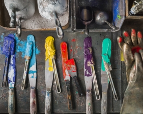 Christopher Payne, Gamblin, Mixing Knives, 2018