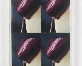 Jude Broughan<br /> <i>Curve and Loop</i>, 2016<br /> Archival pigment prints and thread in frame<br /> 21 3/4 x 14 3/8" (unique)&nbsp;