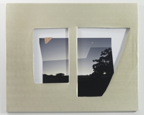 Jude Broughan<br /> <i>So Long</i>, 2016<br /> Archival pigment print, stretched vinyl, and cherry wood<br /> 45 x 54" (unique)&nbsp;