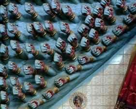 Laura McPhee<br /> <em>Fists of the Goddess Kali, Kali Temple, Howrah, 2005</em><br /> Archival Pigment Ink Prints<br /> 30 x 40" &nbsp; &nbsp;Edition of 5<br /> 40 x 50" &nbsp; &nbsp;Edition of 5<br /> 50 x 60" &nbsp; &nbsp;Edition of 5