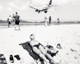 Josef Hoflehner<br /> <em>Jet Airliner #45,&nbsp;JetBlue Airbus A320-200,&nbsp;Arriving from New York-JFK,&nbsp;</em>2009 - 2011<br /> Archival Pigment Ink Print<br /> 20 x 20" &nbsp; &nbsp;Edition of 15<br /> 40 x 40" &nbsp; &nbsp;Edition of 5<br /> 60 x 60" &nbsp; &nbsp;Edition of 5