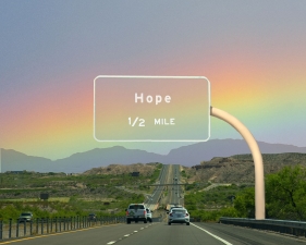 Kang Hee Kim, Hope in ½ miles, 2019, 78 x 58.5 inches, edition of 3