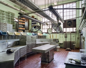 Christopher Payne<br /> <em>Autopsy Theater, St. Elizabeth's Hospital, Washington DC</em>, 2005<br /> Digital chromogenic print<br /> 20 x 24" &nbsp; &nbsp;Edition of 10<br /> 40 x 50" &nbsp; &nbsp;Edition of 8<br /> 50 x 60" &nbsp; &nbsp;Edition of 5