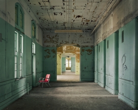Christopher Payne<br /> <em>Patient Ward, Buffalo State Hospital, Buffalo, New York</em>, 2003<br /> Archival pigment ink prints<br /> 20 x 24" &nbsp; &nbsp;Edition of 20<br /> 40 x 50" &nbsp; &nbsp;Edition of 10<br /> 50 x 60" &nbsp; &nbsp;Edition of 5