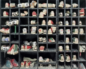 Christopher Payne<br /> <em>Bowling shoes, Rockland State Hospital, Orangeburg, New York</em>, 2006<br /> Archival pigment ink prints<br /> 20 x 24" &nbsp; &nbsp;Edition of 20<br /> 40 x 50" &nbsp; &nbsp;Edition of 10<br /> 50 x 60" &nbsp; &nbsp;Edition of 5