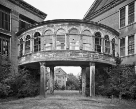 Christopher Payne<br /> <em>Breezway to infirmary ward, Taunton State Hospital, Taunton, Massachusetts</em>, 2002<br /> Archival pigment ink prints<br /> 20 x 24" &nbsp; &nbsp;Edition of 20<br /> 40 x 50" &nbsp; &nbsp;Edition of 10<br /> 50 x 60" &nbsp; &nbsp;Edition of 5