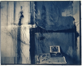 Lauren Semivan<br /> <em>Muriel, </em>2012<br /> Cyanotype, contact print from original negative<br /> 8 x 10" &nbsp; &nbsp;Edition of 10