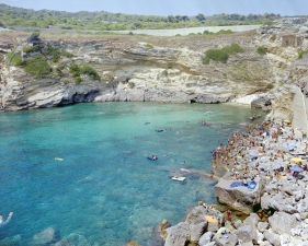 Massimo Vitali<br /> <em>Porto Miggiano Colony&nbsp;</em>(#4512), 2011<br /> Chromogenic print with Diasec mount and wooden frame<br /> 71 x 95" &nbsp; &nbsp;Edition of 6