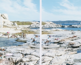 Massimo Vitali<br /> <em>Punta Tegge Diptych </em>(#4775-4776), 2013<br /> Chromogenic print with Diasec mount<br /> 74 x 94" (Each panel) &nbsp; &nbsp;Edition of 6